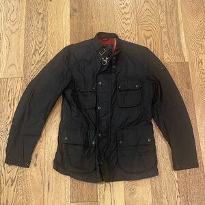 Vintage Barbour Navy/Black Field Jacket - Union Jack Design